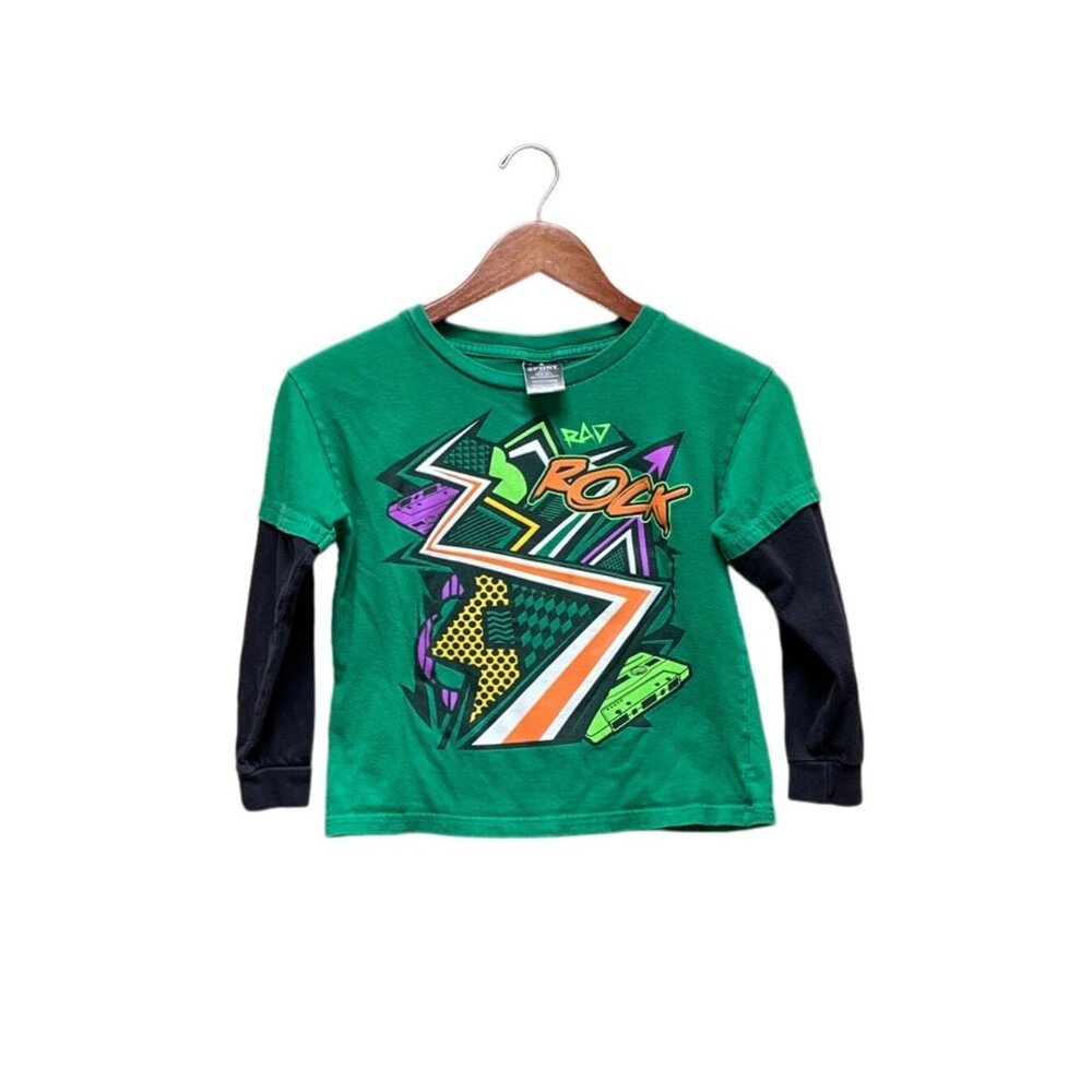 Rad Rock Graphic Art Screen printed T-shirt 2012 Collection Green